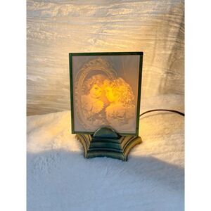 Vintage Lithophane Light Stand - Illuminated Art Piece‎